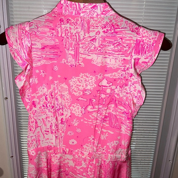 Lilly Pulitzer🦄 NWT Palm Beach Silk Midi Dress Pop Up Skinny Dipping 🦄 - Picture 9 of 12